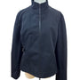 Nine West Womens Black Zip-Front Jacket With High Collar & Long Sleeves