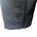 Womens Black Buttoned Blazer Jacket With Pockets Size M