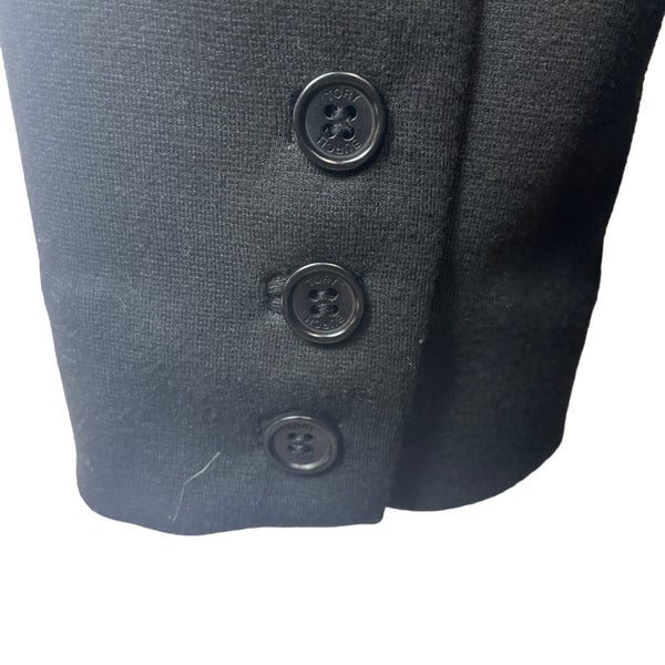 Womens Black Buttoned Blazer Jacket With Pockets Size M