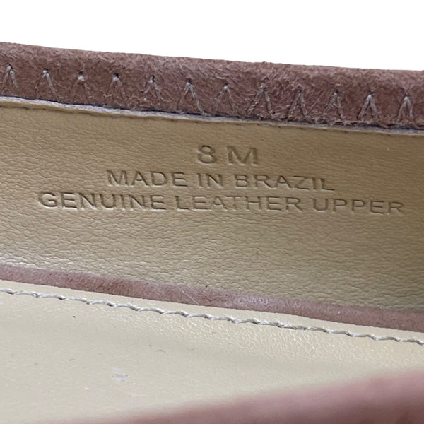 Talbots Women’s Brown Suede Leather Avery Buckle Flats Shoes Size 8M