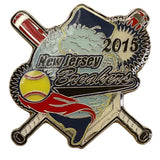 New Jersey Breakers 2015 Softball Trading Pin Baseball Bats Design