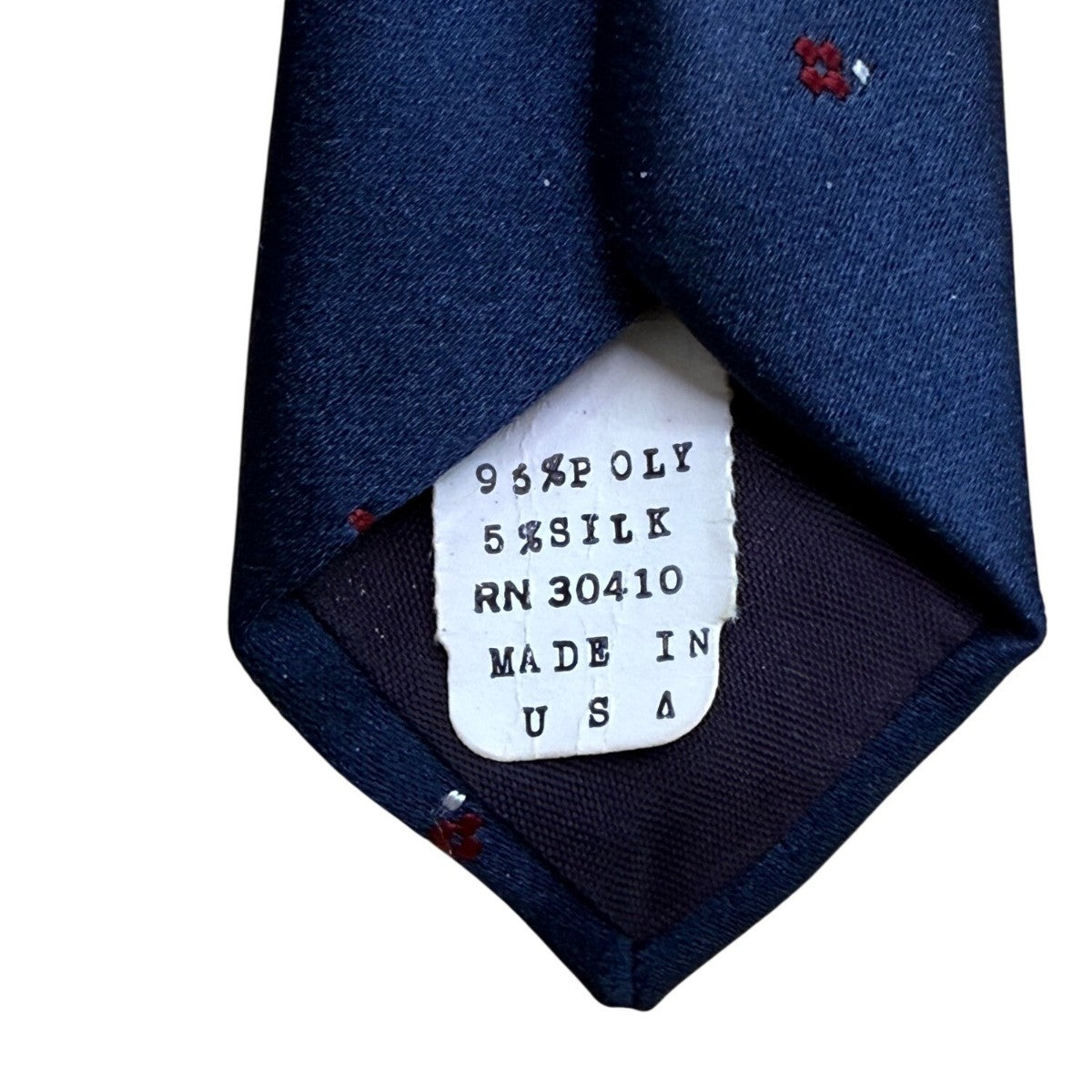 Y Saint Laurent Mens Navy Polyester/Silk Floral Pattern Classic Neck Tie