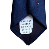 Y Saint Laurent Mens Navy Polyester/Silk Floral Pattern Classic Neck Tie