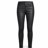White House Black Market Womens Black Coated High Rise Skinny Jeans Size 10