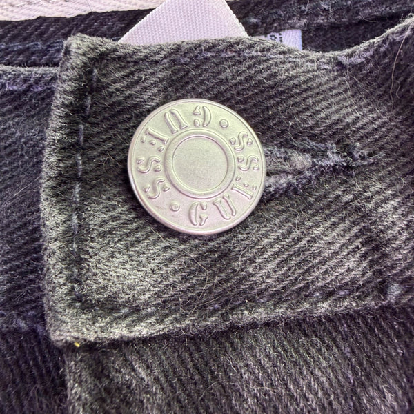 Guess Jeans Mens Black Denim Pants Classic Fit Cotton Narrow Leg Size 30