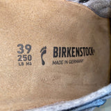 Birkenstock Women’s Light Gray Wool Narrow Fit Slip-On Boston Clogs Size L8