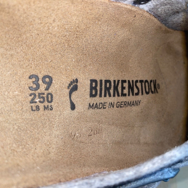Birkenstock Women’s Light Gray Wool Narrow Fit Slip-On Boston Clogs Size L8