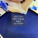 Banana Republic Mens Yellow Silk Tie With Blue Fish Print