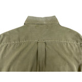Alandales Men's Green Long Sleeve Button Up Silk - Cotton Pocket Shirt Sz M