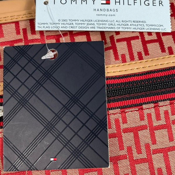 Tommy Hilfiger Crossbody Red Shoulder Bag Outside and Inside Zipper Sz M - NWT