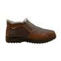 Boxpopla Men’s Brown & Gray Faux Leather Slip-On Winter Boots