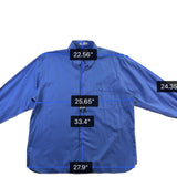 John W. Nordstrom Mens Blue Wrinkle-Free Button-Up Shirt Smartcare Size XXL