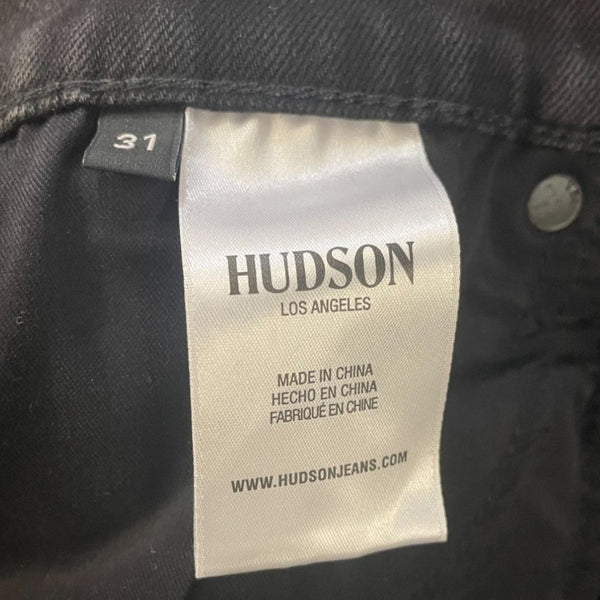 Hudson Womens Gracie Mid Rise Black Distressed Denim Cut Off Shorts Sz 31 New
