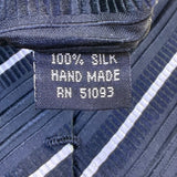 Joseph Abboud Mens Navy Striped 100% Silk Neck Tie Classic Pattern
