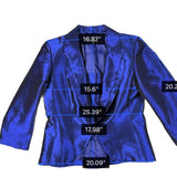 Nicolette Womens Blue Suit Set Includes Blazer & Pencil Skirt Size 12