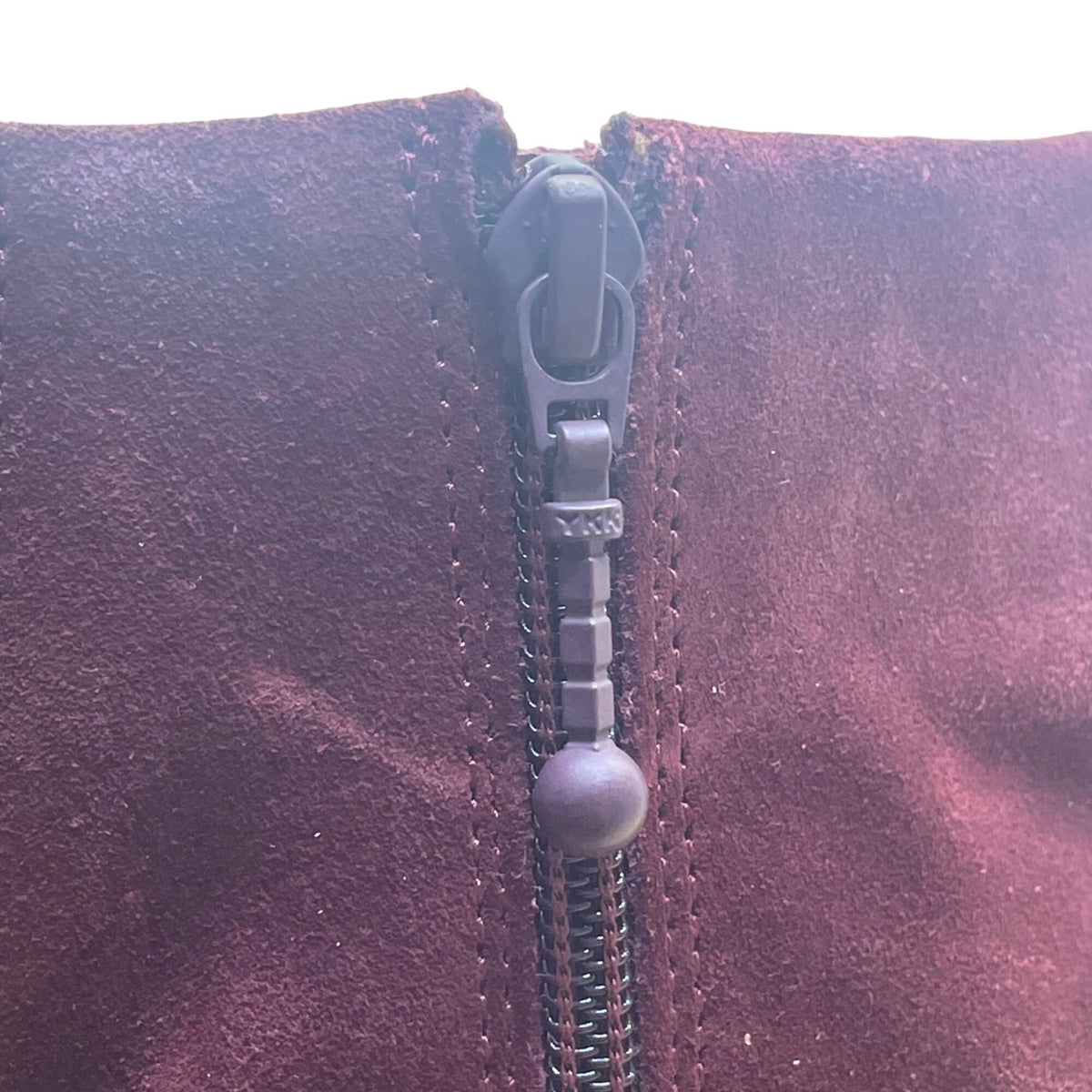 Hotter Women’s Burgundy Leather/Suede Zip Up Mystery Mid-Calf Boots Size 8.5