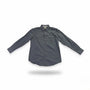 Coastal Mens Gray Cotton Long Sleeve Button-Down Military Style Shirt Size XL