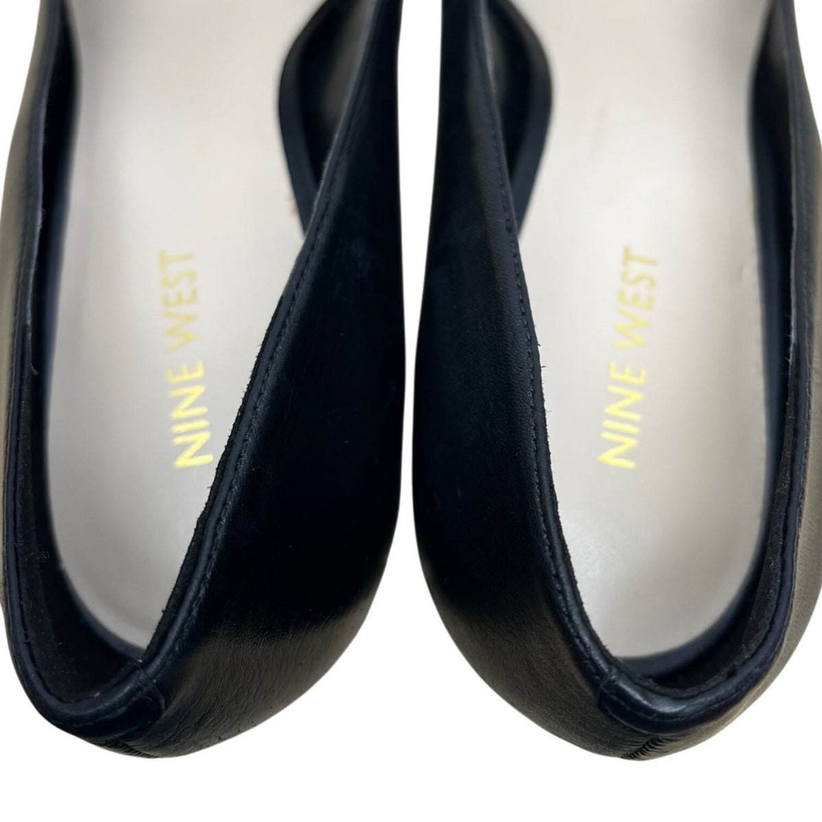 Nine West Women’s Black Leather Pointed Toe Whistles High Heel Pumps Size 10M