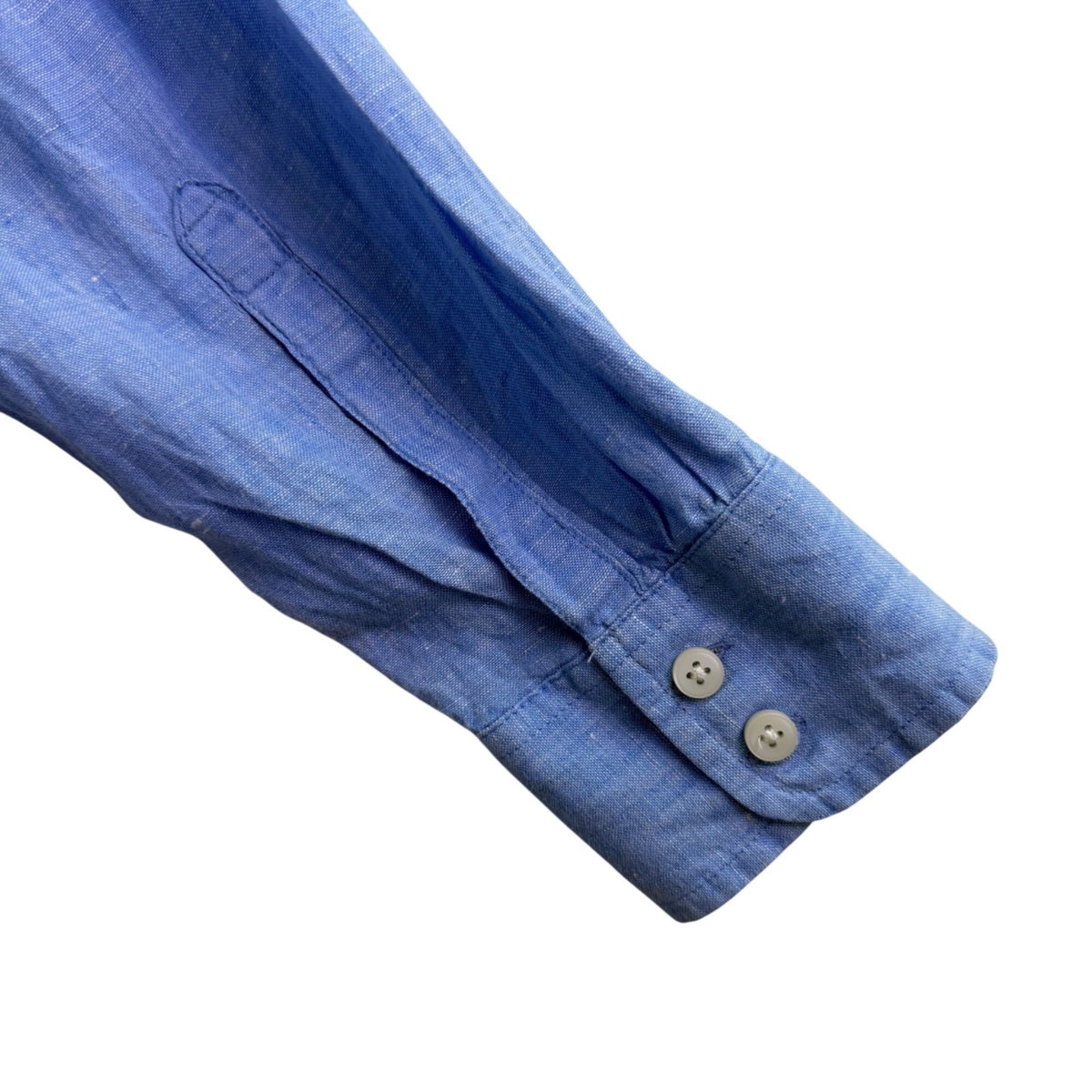L.L.Bean Womens Blue Linen Button-Up Shirt Long Sleeve Casual Fit Size L