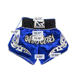 Anotherboxer Mens Blue Muay Thai Boxing Shorts Traditional Gym Wear Sz M