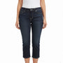 White House Black Market Womens Black Cotton Blend Cropped Capri Jeans Size 6