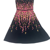 Ann Taylor Loft Strapless Black Dress With Pink Floral Print Size 0