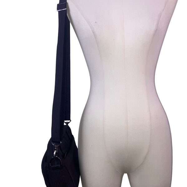 Lug Women’s Black Quilted Polyester Carousel Adjustable Strap Crossbody Bag