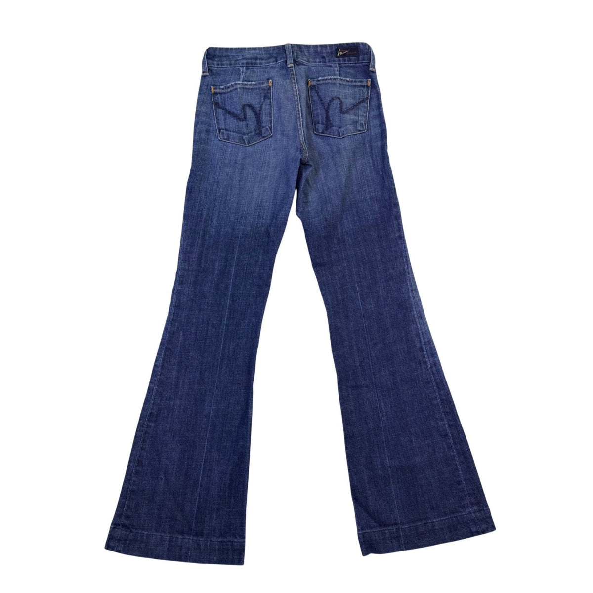 Citizens Of Humanity Womens Blue Cotton Blend Flare Leg Jeans Size 25
