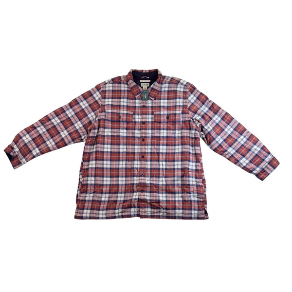 L.L. Bean Mens Russet Plaid Flannel Shirt Reg Traditional Fit Sz XXL
