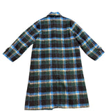 Free Assembly Womens Black Multi-Color Plaid Coat Sz L