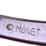 Monet Womens Silver Tone Metal Bangle Bracelet Classic Design