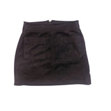 Express Womens Black Suede-Like Mini Skirt With Pockets Size 00