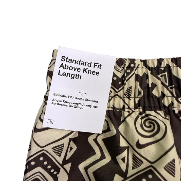 Nike Mens Black White Swim Trunks Standard Fit Above-Knee Geometric Print Sz L
