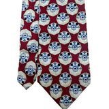 Jos A Bank Mens Red Silk Geometric Patterned Tie Corporate Collection Accessory