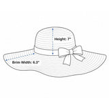 Wide Brim Black & White Cotton Womens Summer Sun Hat With Geometric Print