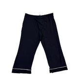 Auden Womens Black Modal Spandex Sleepwear Pajama Set Size L