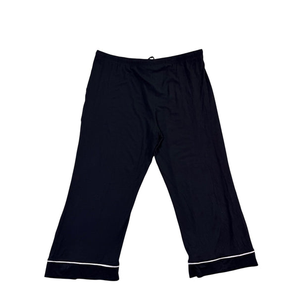 Auden Womens Black Modal Spandex Sleepwear Pajama Set Size L