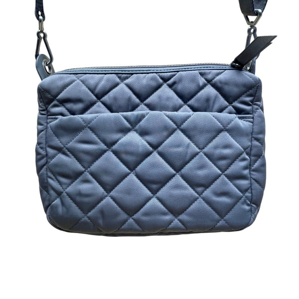 Vera Bradley Women’s Gray Quilted Durable Nylon Adjustable Strap Crossbody Bag