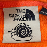 The North Face Mens Orange Cotton Hoodie Collaboration With Online Ceramics Sz M