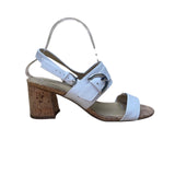Naturalizer Women’s White With Buckle Straps Cork-Heel Kaylee Sandals Size 7.5M