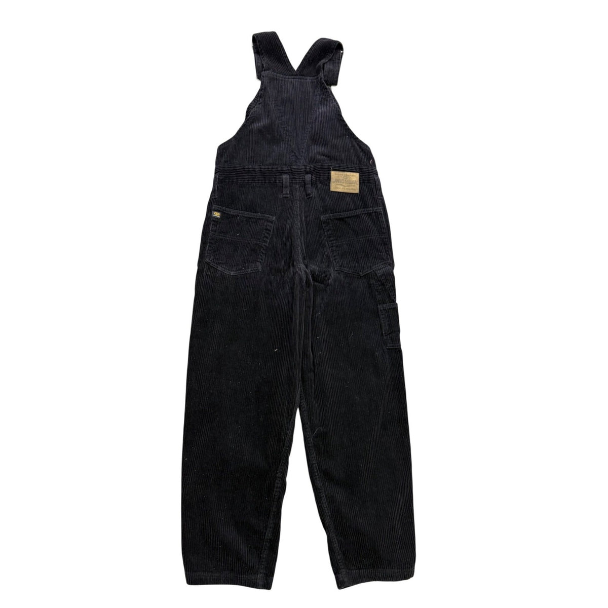 Unionbay Womens Black Corduroy Overalls Adjustable Straps Button Accents Size S