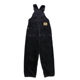 Unionbay Womens Black Corduroy Overalls Adjustable Straps Button Accents Size S