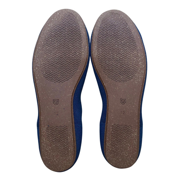 Rothys Women’s Blue Knit Slip-On The Flats Ballet Flats Size W12