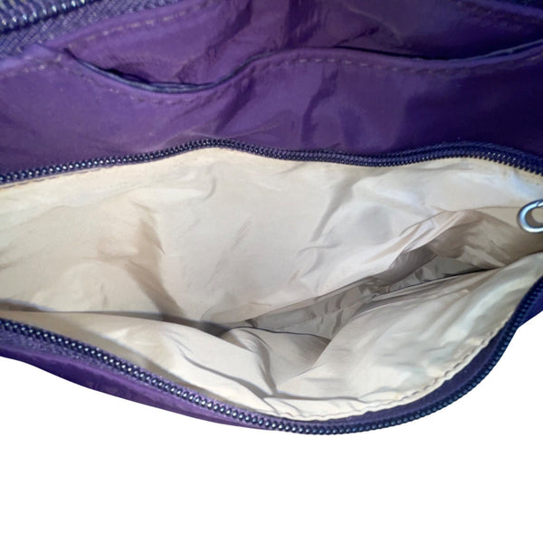 Travelon Women’s Purple Nylon Anti-Theft Multiple Pockets Crossbody Bag