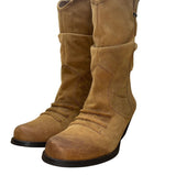 BCBGeneration Women’s Tobacco Waxy Split Leather Mid Top Western Boots Size 8.5M