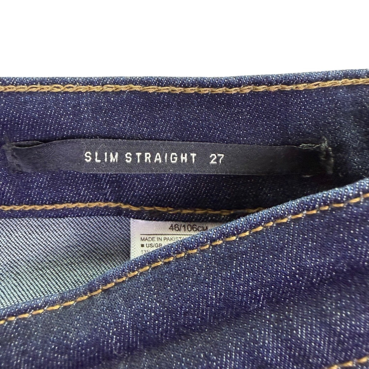 Banana Republic Womens Dark Wash Slim Straight Premium Denim Jeans Sz 27