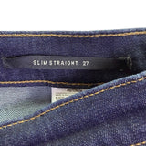 Banana Republic Womens Dark Wash Slim Straight Premium Denim Jeans Sz 27