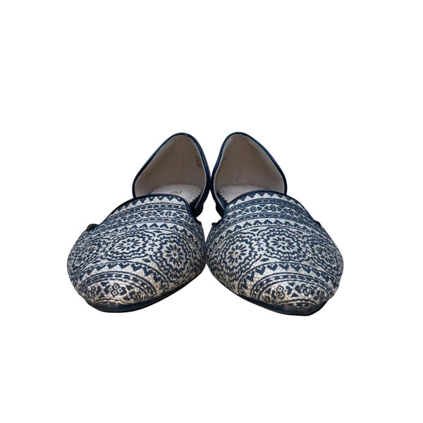 Restricted Women’s Natural & Black Tribal Print Slip-On D’Orsay Flats Size 6.5
