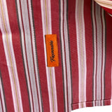 Faconnable Mens Red & White Cotton Striped Long Sleeve Button-Up Shirt Size XL