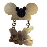 Disney Fab Four Black/Gold Tone Metal Enamel Dangle Pin 
